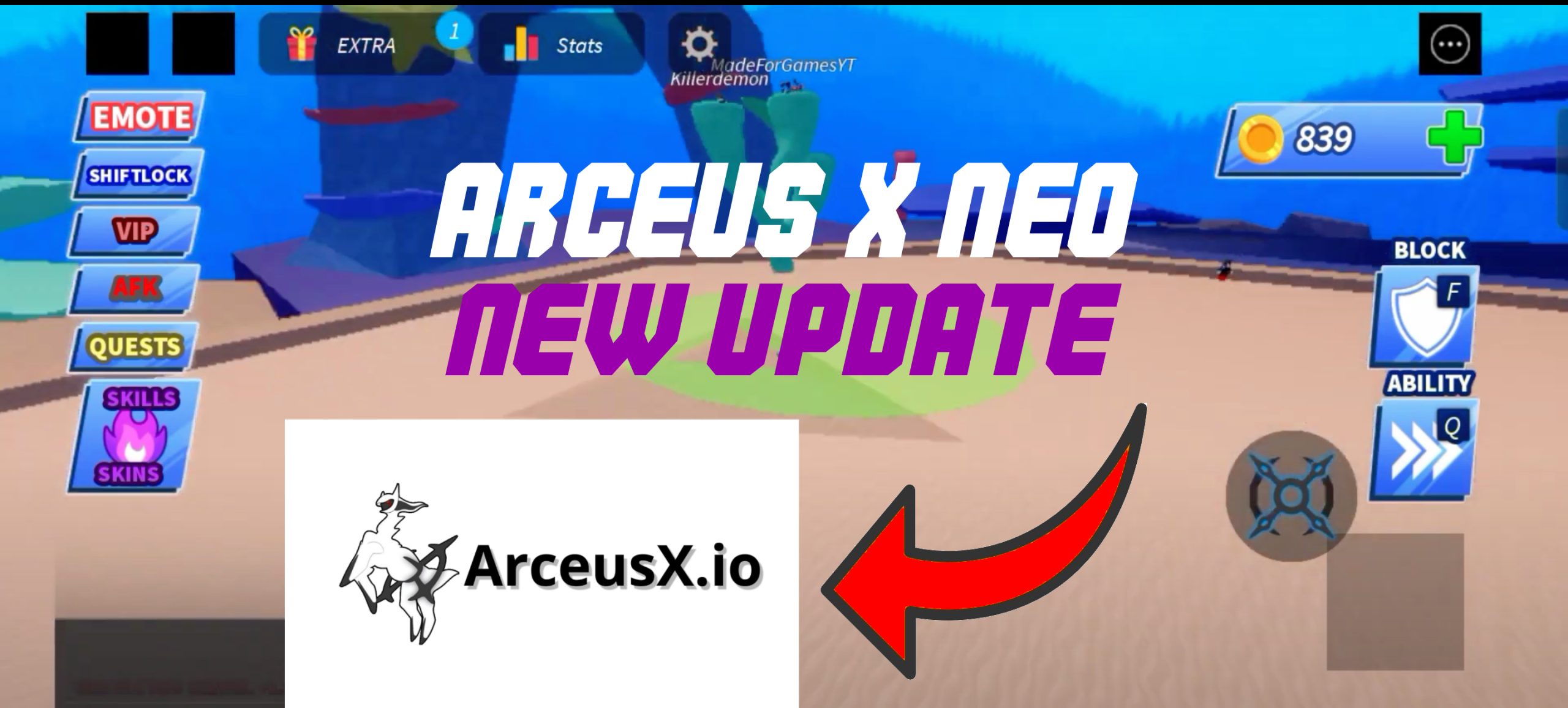 Arceus X NEO V1.0.7 Official APK - #1 Roblox Mod Menu